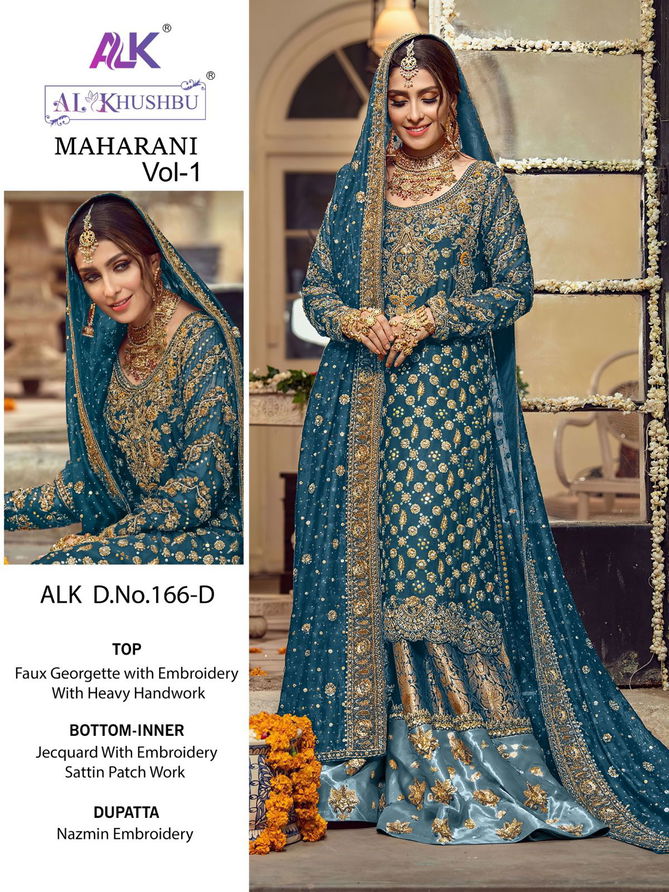 Alk Khushbu Maharani Vol Wholesale Georgette Wedding Pakistani Suit